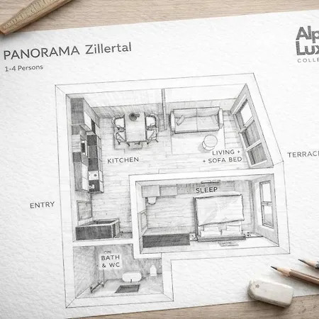 Panorama Zillertal - Design Loft With Terrace & Mountain View 펜션
