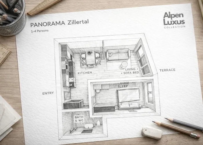 アパート Panorama Zillertal Loft - Alpenluxus Colleciton